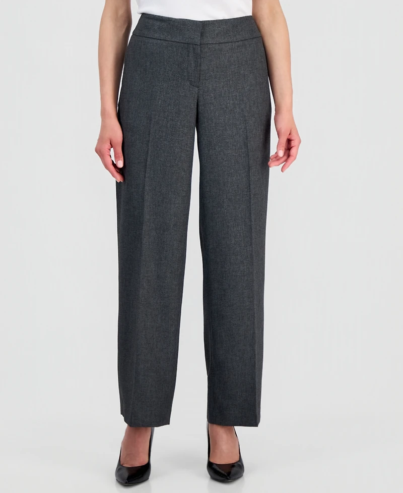 Le Suit Women's Four-Pocket Jacket & Fly-Front Wide-Leg Pants