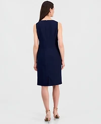 Le Suit Women's Zipper-Pocket Open Cardigan & Empire-Seamed Dress