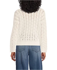 Lands' End Women's Drifter Tie Notch Neck Sweater