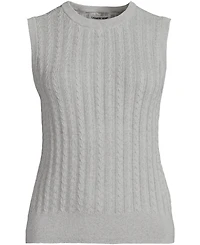Lands' End Women's Cotton Pointelle Shell Sweater