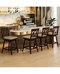 Gouun 24 in Upholstered Counter Height Bar Stools Set of 2