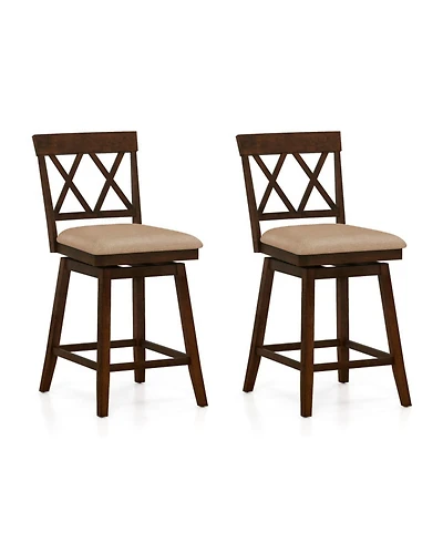 Gouun 24 in Upholstered Counter Height Bar Stools Set of 2