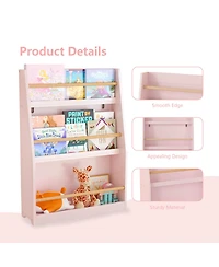 Jujabu 3-Tier Kids Book Rack Bedroom Playroom Classroom Organizer