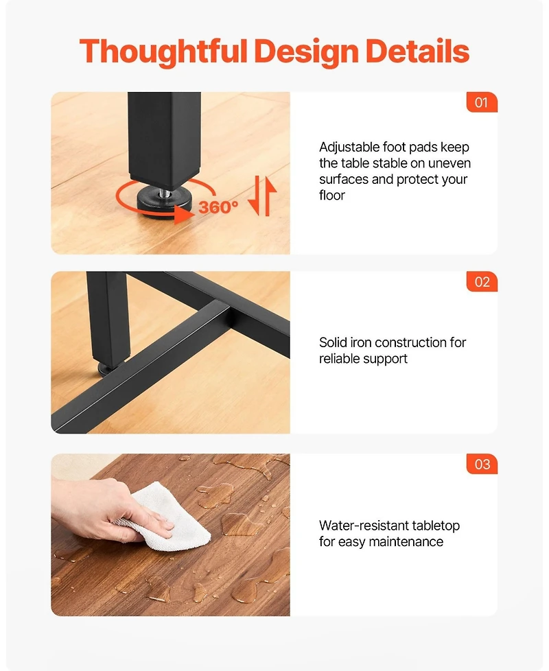 Sugift Bar Table, 3PCS 47 Set, Pub Table with Stools for Office and Mini Bar