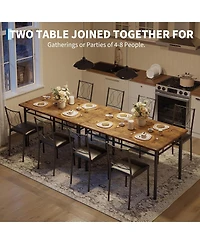 gaomon Dining Table Set for 4, Small Kitchen with Upholstered Chairs, Farmhouse Wood Chairs Room, Spaces