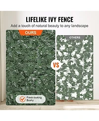 Sugift Ivy Privacy Fence, 96 x 72 in, Artificial Green Wall, Faux Hedges for Garden and Patio