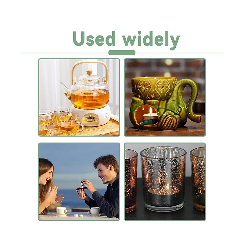 Gnuadz Aluminum Tea Light Candle Containers with Wicks, 100 Piece