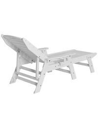 Sugift Adjustable Hdpe Patio Chaise Lounge Chair with 400 lbs Capacity