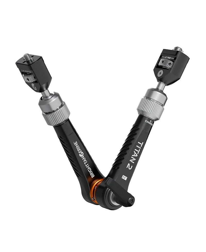 Bright Tangerine Titan Arm 2 with 1/4"-20 and 3/8"-16 Anti-Twist Adapter, London Fog