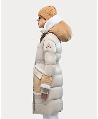 Alpenhaus Women's Malet Puffer Parka with Mixed Media Detailing