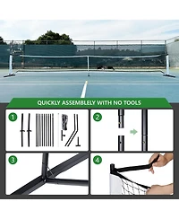 Zeny Portable Pickleball Net Set System with Metal Frame and 22FT Regulation Size Pickball Net with Carry Bag