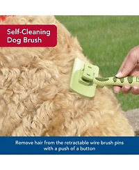 Aronkl Self-Cleaning Slicker Dog Brush Deshedding Gentle for Short Long Hair