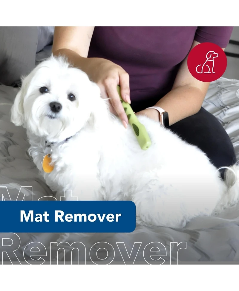 Aronkl Dematting Comb for Dogs Detangles Mats Smooths Coarse Long Medium Hair Comfort Grip Stainless Steel