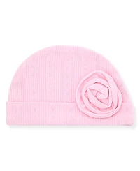 Max & Olivia Baby Girls' Long-Sleeve Gown and Hat, 2-Piece Set