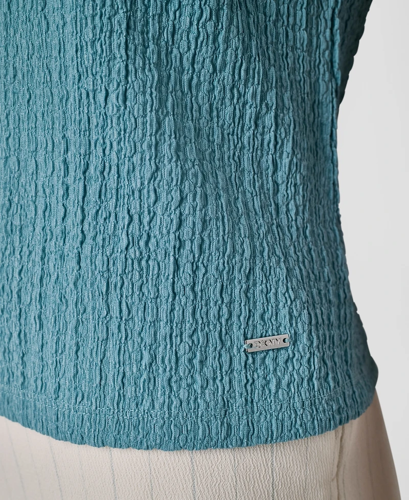 Dkny Women's Short-Sleeve Knitted Top