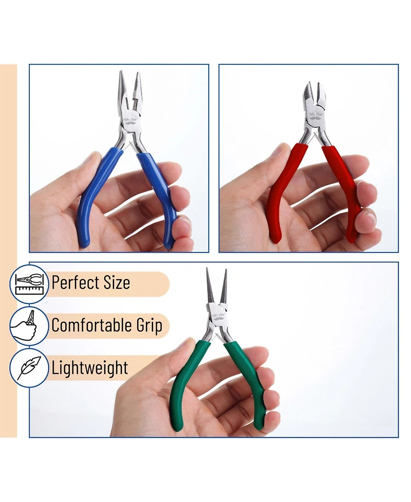 Gnuadz 3 Pack Pliers Making Kit Mini Wire Cutters