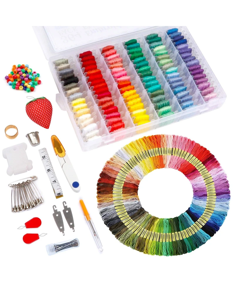 Gnuadz Embroidery Floss Kit 364 Pack 200 Colors Friendship Bracelets Tools String Make