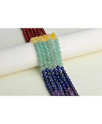 Gnuadz 7 Chakras 8mm Stone Beads Round Loose Diy Bracelet Necklace Earrings