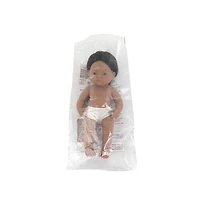 Miniland baby Doll 15'' Native American Boy (Polybag) - Made in Spain, Anatomically Correct, Quality, Inclusion, Vanilla scented
