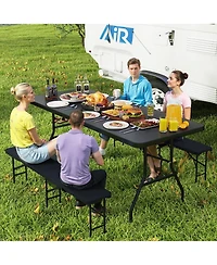 Gouun Portable Folding Hdpe Table with Carrying Handle