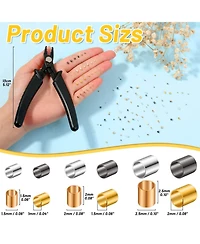 Gnuadz 2200pcs Crimp Beads Kit Crimping Pliers Jewelry Making Earring Necklace Bracelet Diy