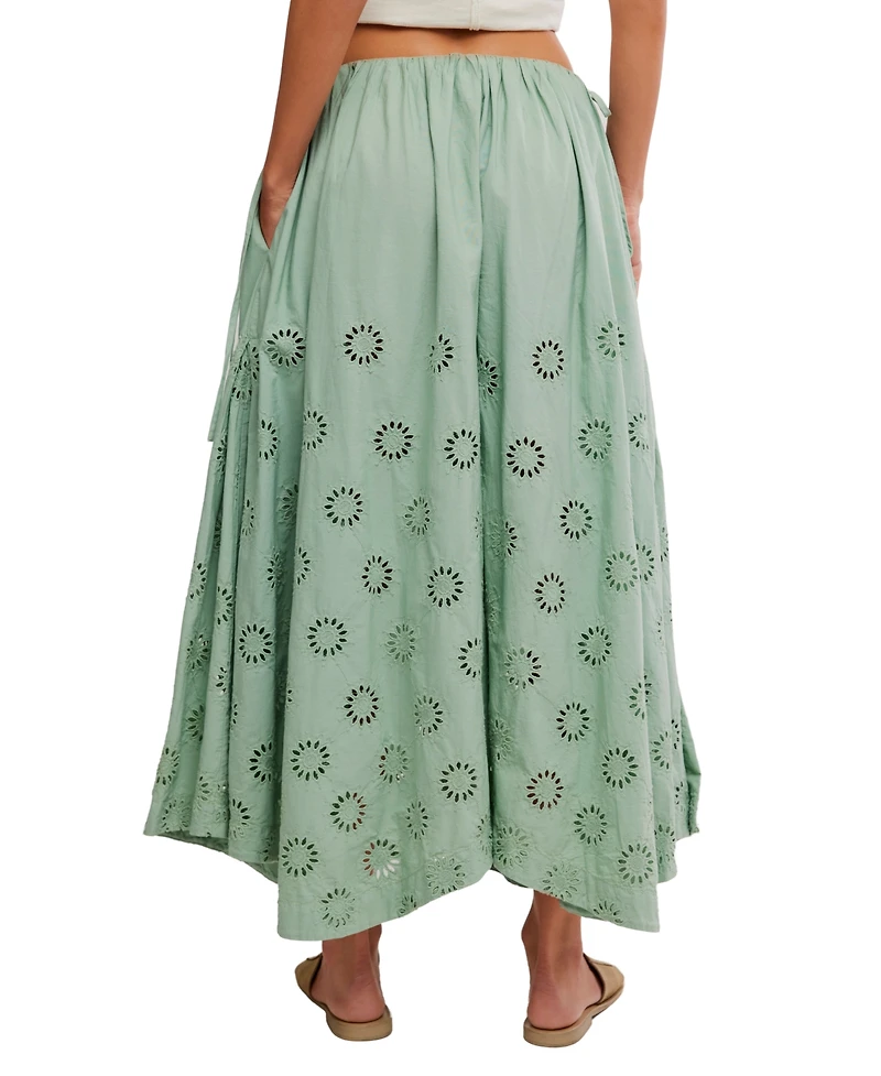 Free People Women's Sweet Serenade Wide-Leg Cotton Pants