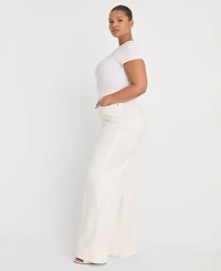 Good American Women's High-Rise Wide-Leg Jeans