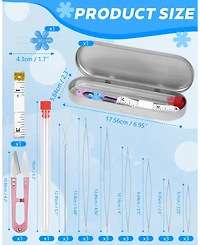 Gnuadz 21PCS Beading Set Seed Beads Big Eye Collapsible Needles