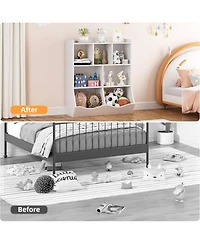 gaomon Set of 2 Toy Storage Cabinets, 3-Tier Kids Bookshelf with Multi Shelf Cubby for Bedroom, Playroom, Kindergarten