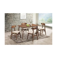 New Classic Furniture Morocco 5-Piece Mid-Century Wood Dining Set