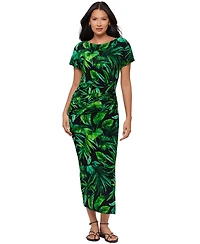 Body by Miraclesuit Women's Verdure Printed Round Neck Dress