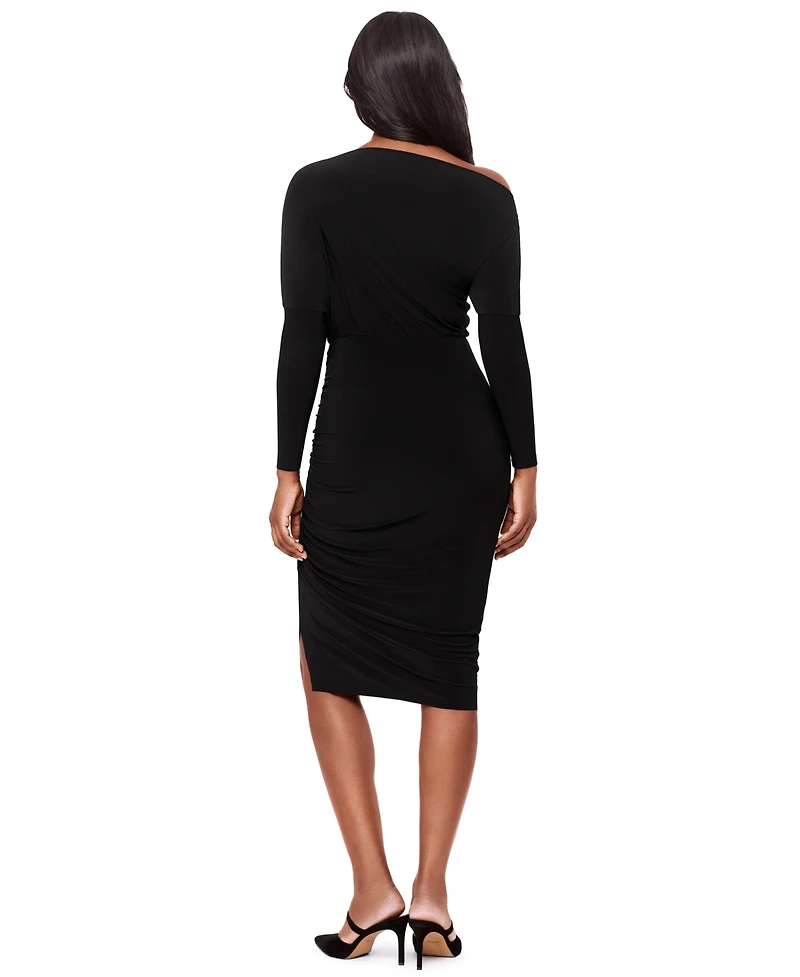 Body by Miraclesuit Women's Off-The-Shoulder Long-Sleeve Dress