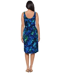 Body by Miraclesuit Women's Printed V-Neck Midi Dress