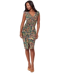 Body by Miraclesuit Women's Printed V-Neck Dress