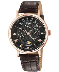 GV2 by Gevril Men's Maestro Swiss Quartz Italian Leather Strap Watch