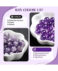 Gnuadz 8mm Certified Amethyst Bracelet Gift Set Sterling Birthstone Adjustable