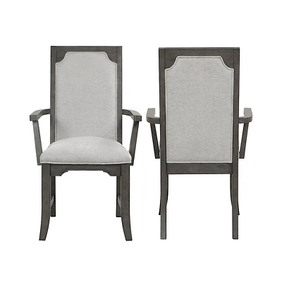 New Classic Furniture Lisbon Wood Dining Arm Chair in (Set of 2)
