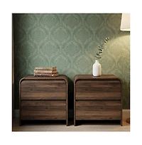 New Classic Furniture Mara Wood 2-Drawer End Table (Set of 2)