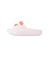 Bebe Girls Eva Slide - Lightweight Comfy Sandals with Cherry Charms