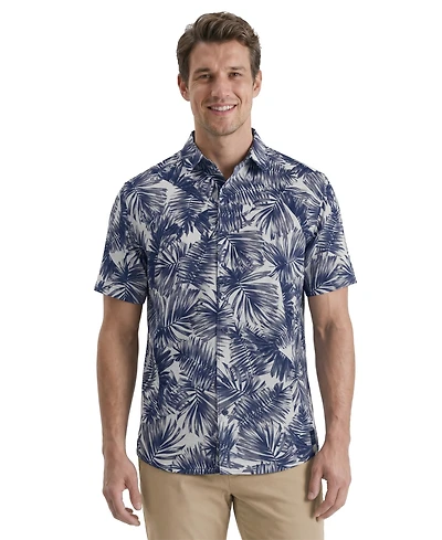 Pga Tour Men's Shadow Palm Print Golf Shirt