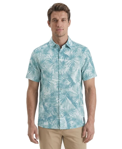 Pga Tour Men's Shadow Palm Print Golf Shirt