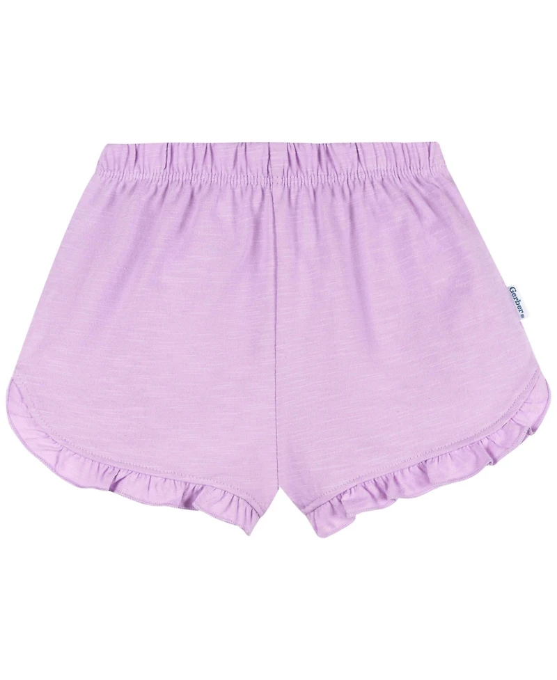 Gerber Baby Girls 2-Piece Pocket Tee and Shorts Set