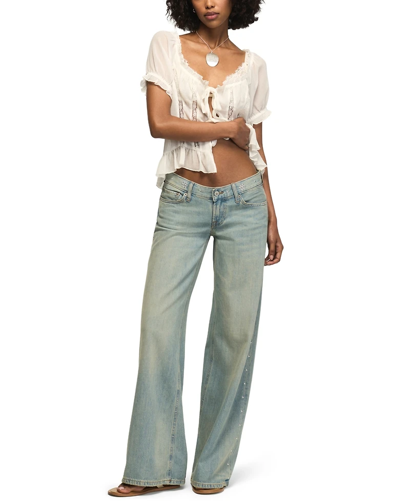 Lucky Brand Women's Super Low-Rise Wide-Leg Jeans