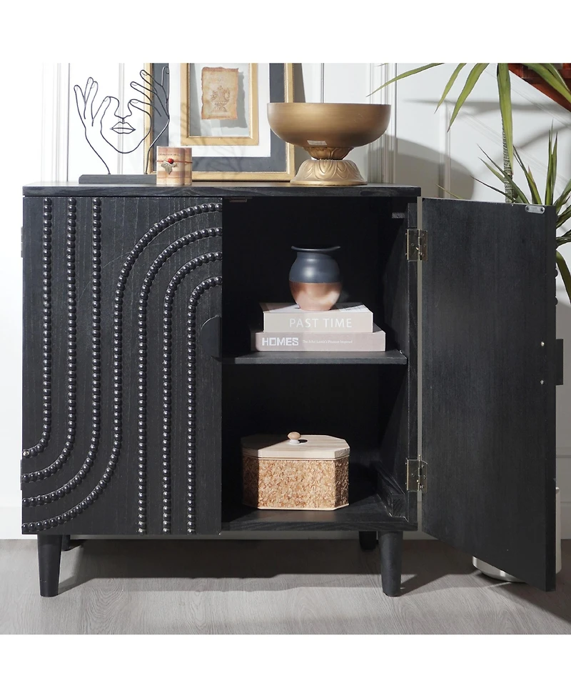 Flynama Modern Wood Storage Cabinet 30in Decorative Door Accent Sideboard For Bedroom Entryway