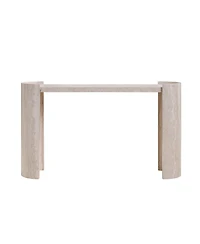 Flynama 53.15in Faux Mars Marble Narrow Console Table Modern Entryway Sofa Table