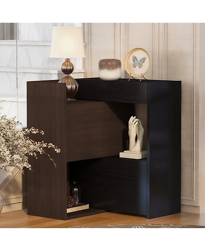 Flynama 32.5-58.8in Extendable Rotating Storage Cabinet Buffet Sideboard