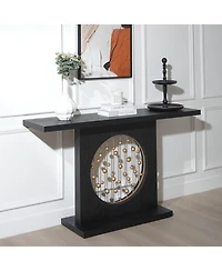 Flynama 56in Modern Console Table Gold Accent Narrow Entryway Sofa Table