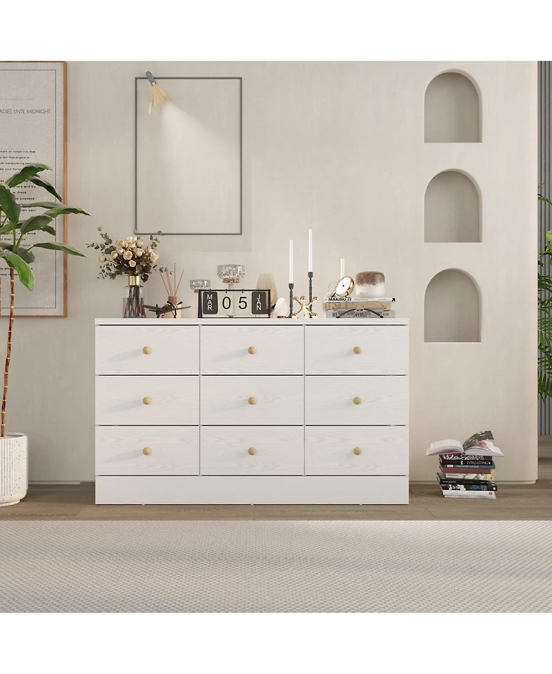 Famapy Elegant Dresser With 9 Drawers