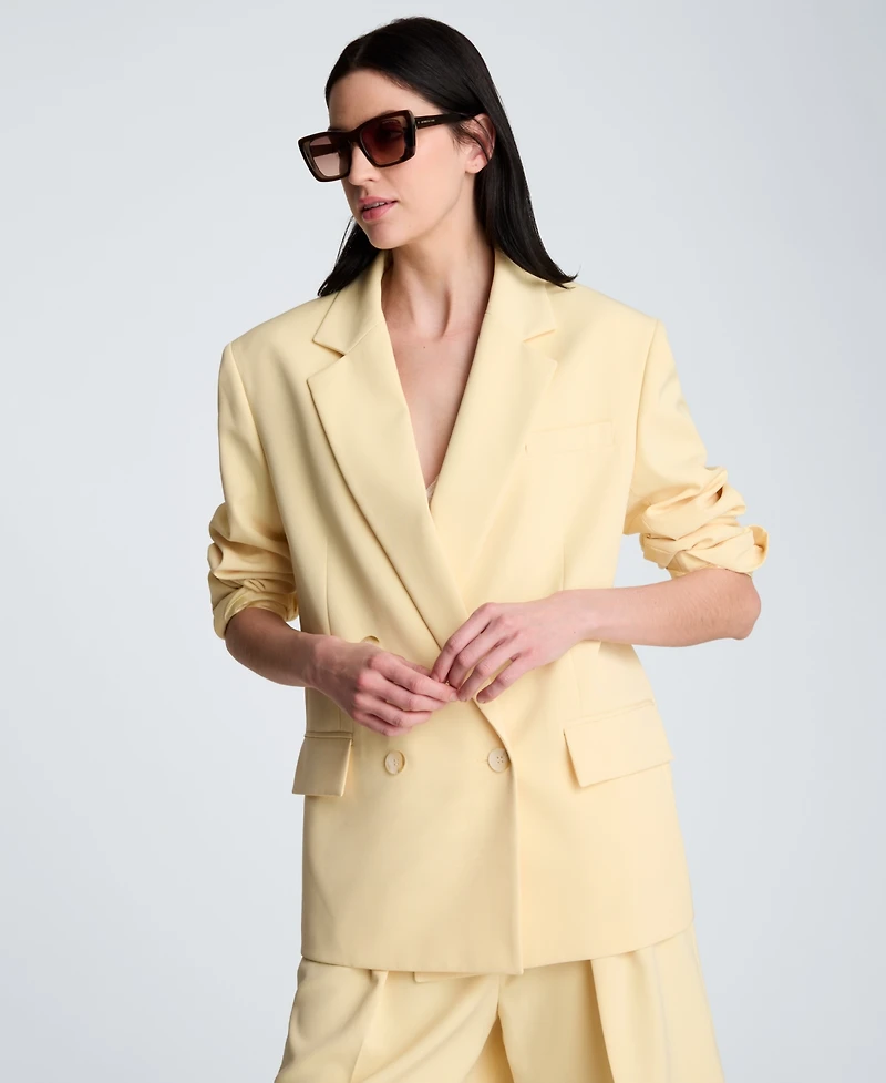 Kenneth Cole Women's Double-Breasted Boyfriend Jacket