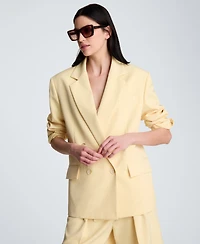 Kenneth Cole Women's Double-Breasted Boyfriend Jacket